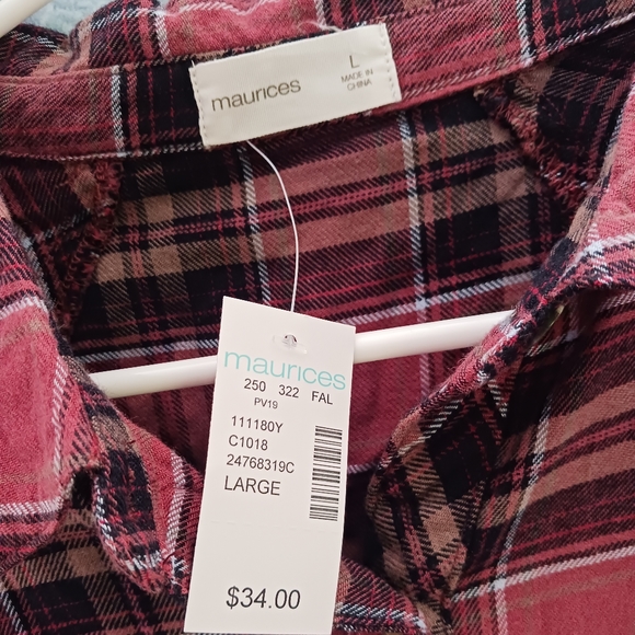 NWT plaid tunic top - Picture 3 of 5